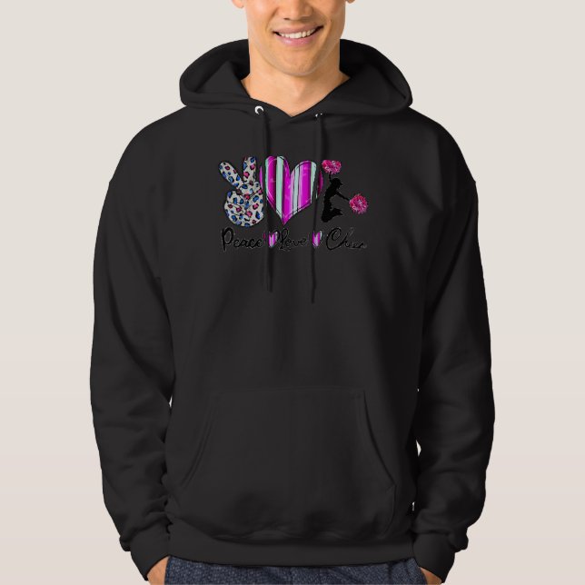 Sudadera Peace Love Cheer (Anverso)