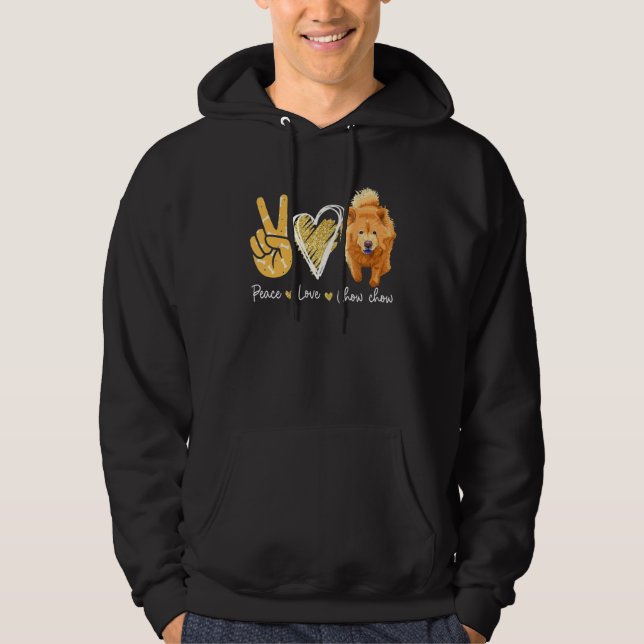 Sudadera Peace Love Chow Chow Dog (Anverso)