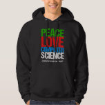 Sudadera Peace Love Computer Science<br><div class="desc">Ciencia de la computación de Guay para un científico que trabaja con sistemas computacionales y programación. Un buen regalo para un programador escrito en verde,  rojo,  azul y gris blanco.</div>