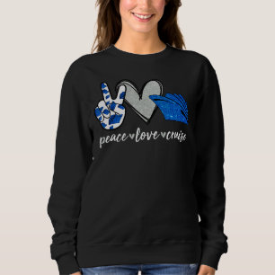 Sudadera Peace Love Cruise Ship Hippie Floating Ocean Beach