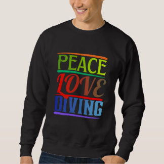 Sudadera peace love diving