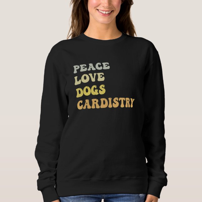 Sudadera Peace Love Dogs Cardistry   Retro (Anverso)