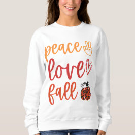 Sudadera Peace Love Fall con Leopard Pumpkin