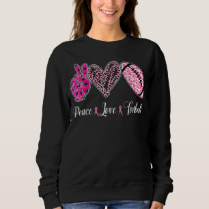 Sudadera Peace Love Football Leopard En Octubre Usamos Pin