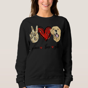 Sudadera Peace Love Golden Dog Golden Retriever Mom