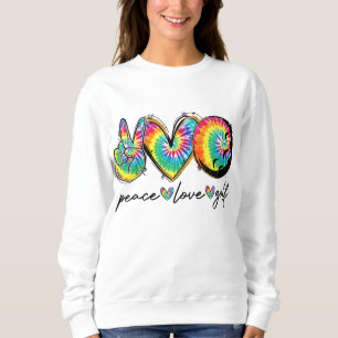 Sudadera Peace Love Golf Funny Tie Dye Golf Amantes