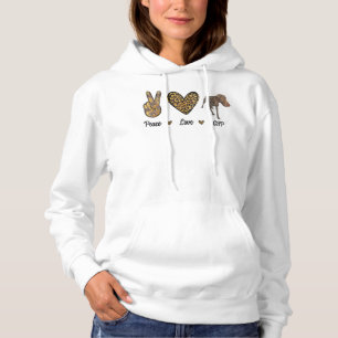 Sudadera Peace Love GSP Mascota de punteros alemanes Perro