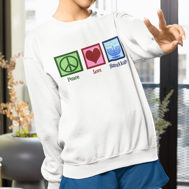 Sudadera Peace Love Hanukkah Women's (Subido por el creador)