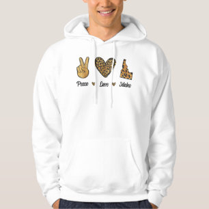 Sudadera Peace Love Idaho Leopard Flag Map Souvenirs for Me