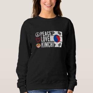 Sudadera Peace Love Kimchi Cocina surasiática coreana