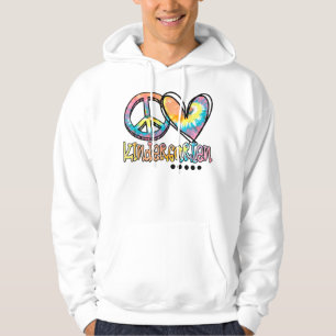 Sudadera Peace Love Kindergarten Funny Tie Dye First Day of