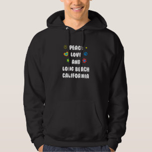 Sudadera Peace Love Long Beach California Patriotic Ca Patr