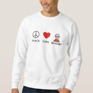 Sudadera Peace Love Mozart - ¡Camisas suaves para los amant