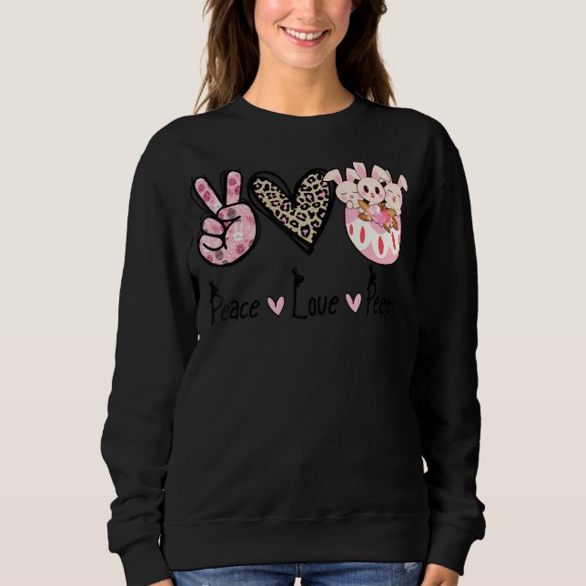 Sudadera Peace Love P E Para Educación Física Pe (Anverso)