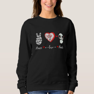Sudadera Peace Love Panda Para Chicas O Niños