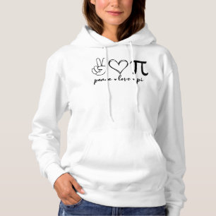 Sudadera Peace Love Pi Math Love Pi Day Matemáticas Te