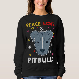Sudadera Peace Love Pitbulls Pitbull Owners Y Pitbull Adv