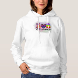 Sudadera Peace Love Poppin' Tie Dye Push Fidget Toy