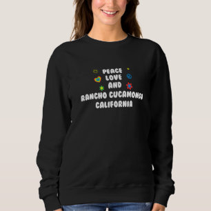 Sudadera Peace Love Rancho Cucamonga California Patriotic C