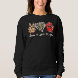 Sudadera Peace Love Rescue Adopte Perro Cat Costume Puppy M