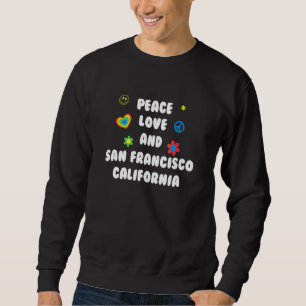 Sudadera Peace Love San Francisco California Patriotic Ca P