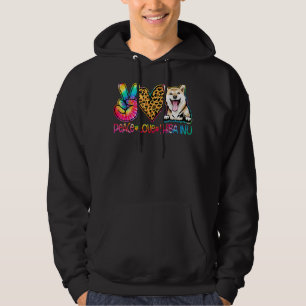 Sudadera Peace Love Shiba Inu Tie Dye Dog Lover