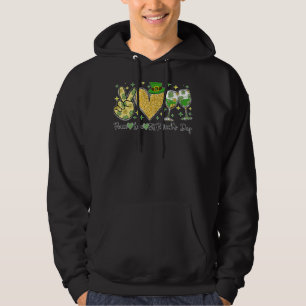 Sudadera Peace Love St Patrick's Day Cheer Drinking Purpuri