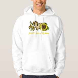 Sudadera Peace Love Sunshine Gold Hearflower