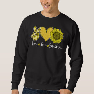 Sudadera Peace Love Sunshine Sunflower Hippie Sunflower
