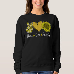 Sudadera Peace Love Sunshine Sunflower Hippie Sunflower