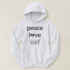 Sudadera Peace Love Surf - Ocean Surfer -Coastal Beach Life