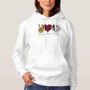 Sudadera Peace Love Tiger Animal Face Tiger Lover
