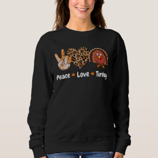 Sudadera Peace Love Turkey Pumpkin Gobble Turkey Thanksgivi