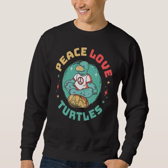 Sudadera Peace Love Turtles (Anverso)