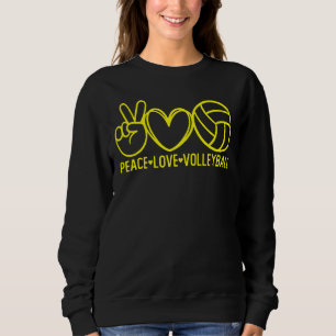 Sudadera Peace Love Volleyball Sports Mom Game Day Team Coa