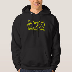 Sudadera Peace Love Volleyball Sports Mom Game Day Team Coa