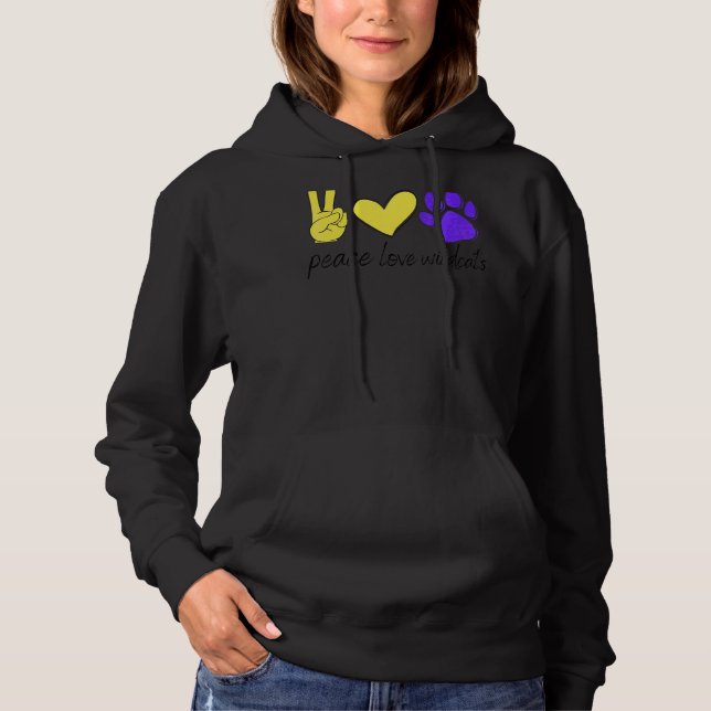 Sudadera Peace Love Wildcats School Team (Anverso)