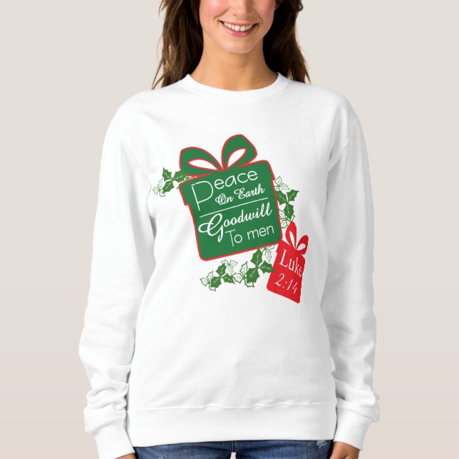 Sudadera Peace on Earth Goodwill ChristmasT-Shirt Sweatshir (Anverso)