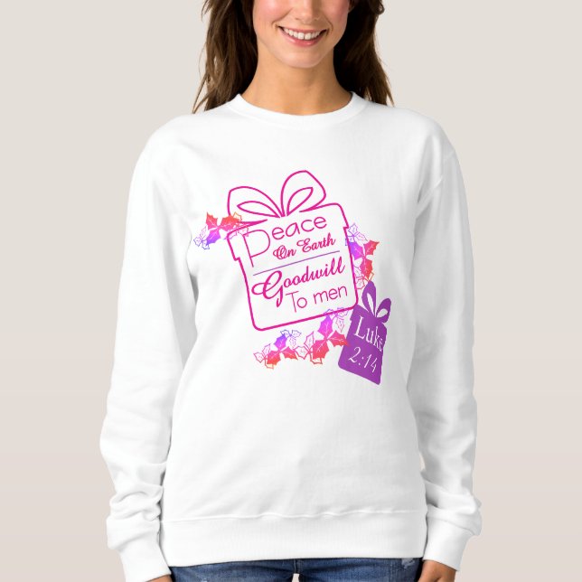 Sudadera Peace on Earth Goodwill ChristmasT-Shirt Sweatshir (Anverso)