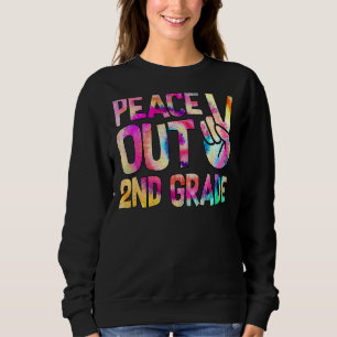 Sudadera Peace Out 2º Grado Feliz El Último Día De La Escue