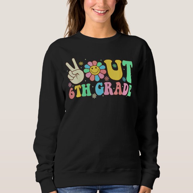Sudadera Peace Out 6th Grade Graduation  Student Boy Girl K (Anverso)