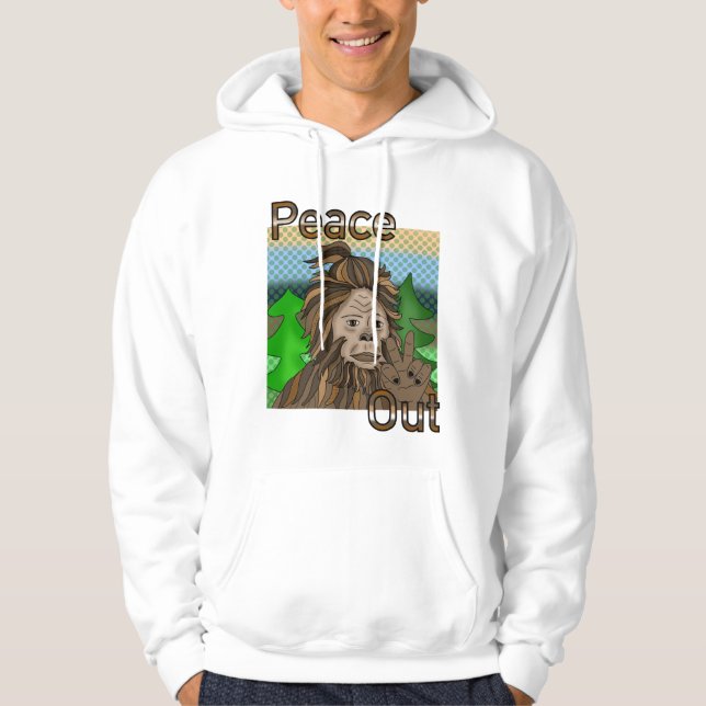 Sudadera Peace Out Bigfoot Sasquatch (Anverso)