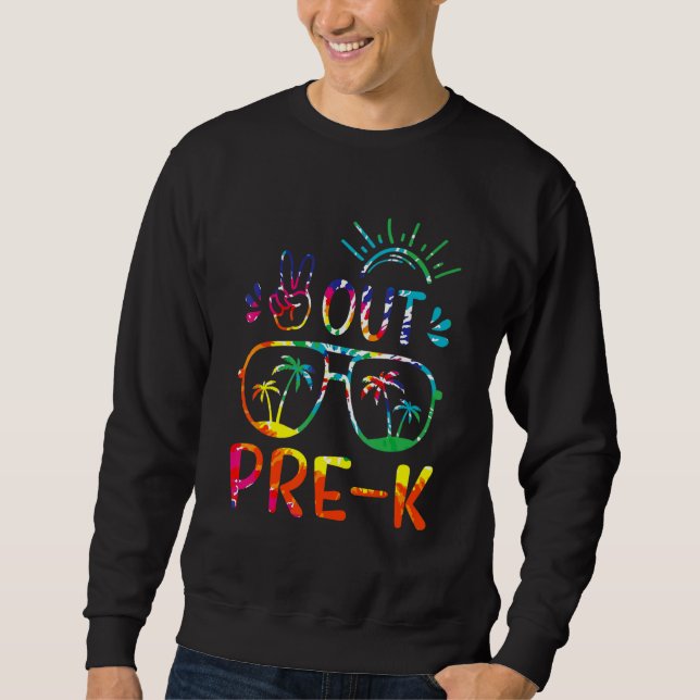 Sudadera Peace Out First Pre K Happy Day (Anverso)
