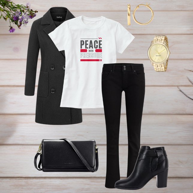 Sudadera Peace Over Pressure Motivational Quote Design (Subido por el creador)