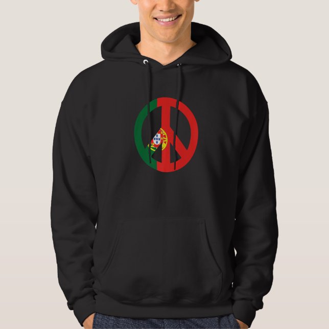 Sudadera Peace Sign Portugal Flag (Anverso)