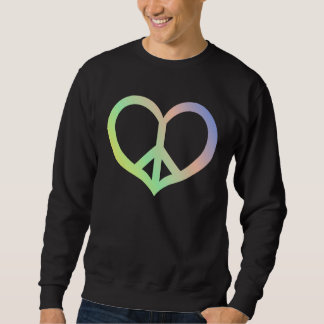 Sudadera Peace Sign Symbol Heart Hippie 60s Freedom Retro W