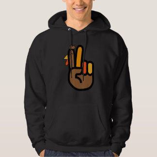 Sudadera Peace Sign Turkey Hand Cool Thanksgiving Hippie Me