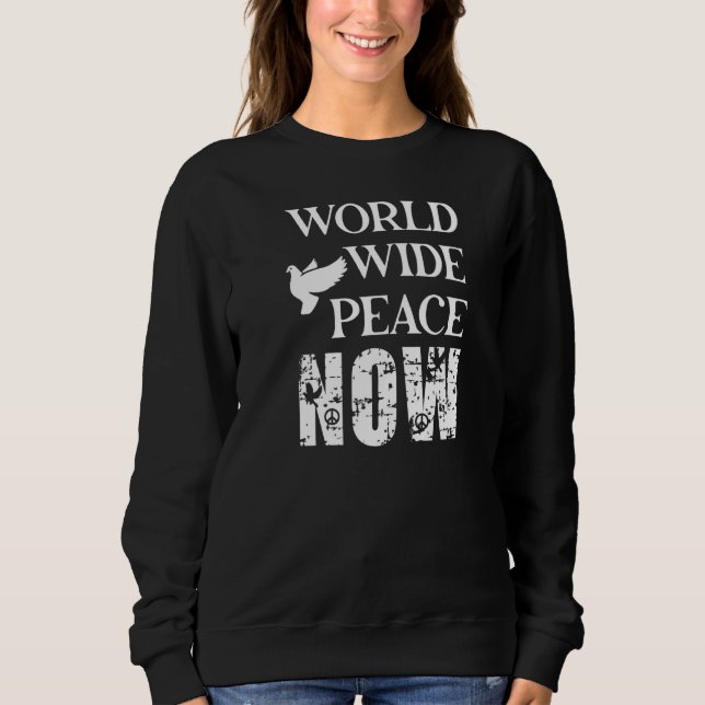 Sudadera Peace World Wide Now Dove (Anverso)