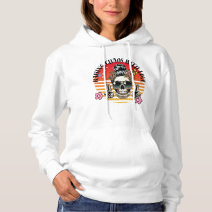 Sudadera Peaceful Chaos Retro Skull Mom – Vintage Sunset De