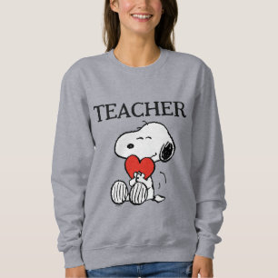 Sudadera Peanuts   Snoopy Heart Hug Teacher